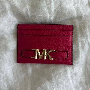 Michael Kors Hot Pink and Gold Key Card Holder